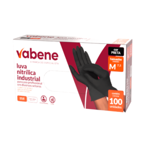 Luva Nitrilica Sem Pó Preta